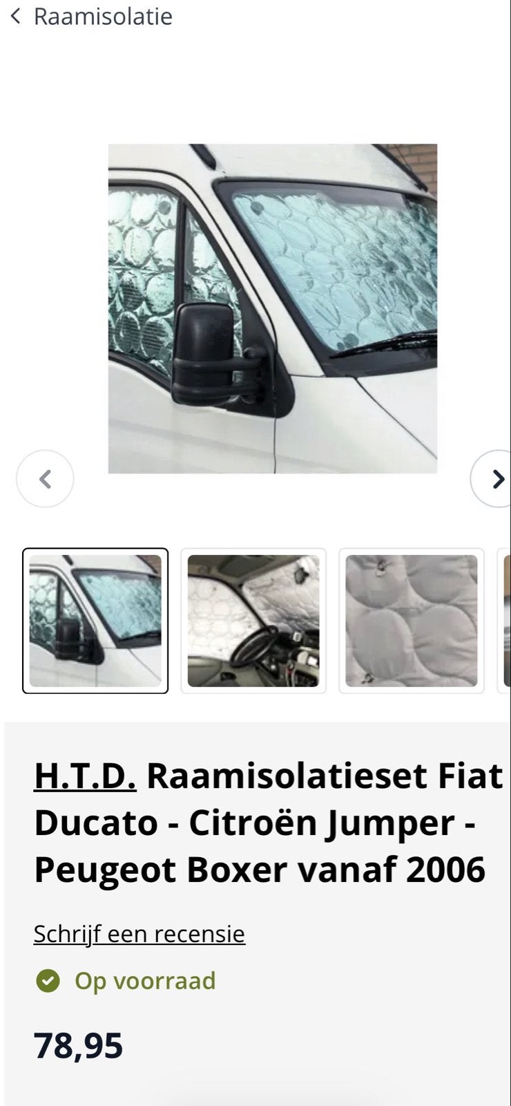 Raamisolatie: Fiat Ducato, Citroën Jumper, Peugeot Boxer, Ophalen of Verzenden, Zo goed als nieuw