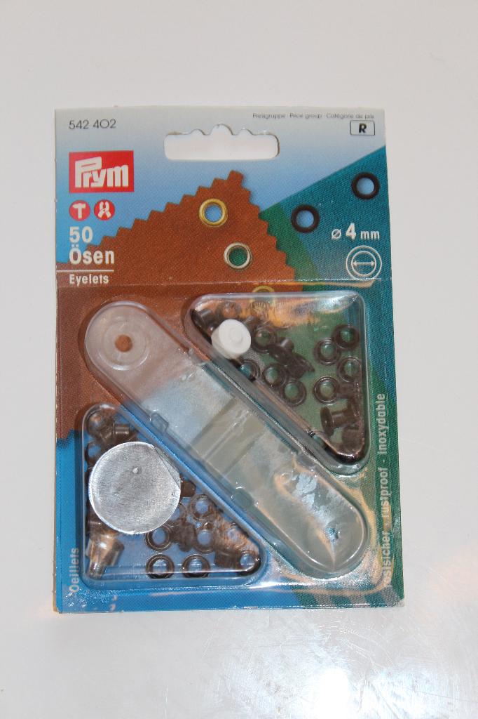 Prym 542402 zwart Nestels ringen/schijven 4mm met pons #2492, Hobby en Vrije tijd, Ophalen of Verzenden, Nieuw, Knoop of Knopen