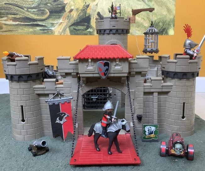 Playmobil Kasteel met ridders en accessoires, Gebruikt, Complete set, Ophalen of Verzenden, Kasteel/Fort