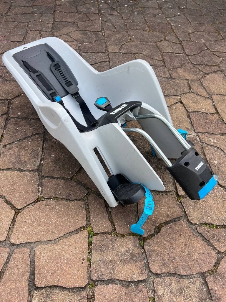 Thule RideAlong fietsstoeltje achter – lichtgrijs, Ophalen, Gebruikt, Overige merken