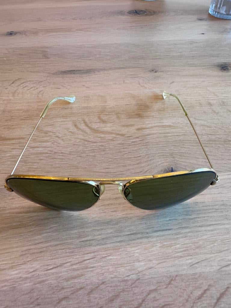 Ray-Ban Aviator B&L USA 58mm – Echt goud (10K Gold Overlay), Ophalen of Verzenden, Gebruikt, Zonnebril, Ray-Ban