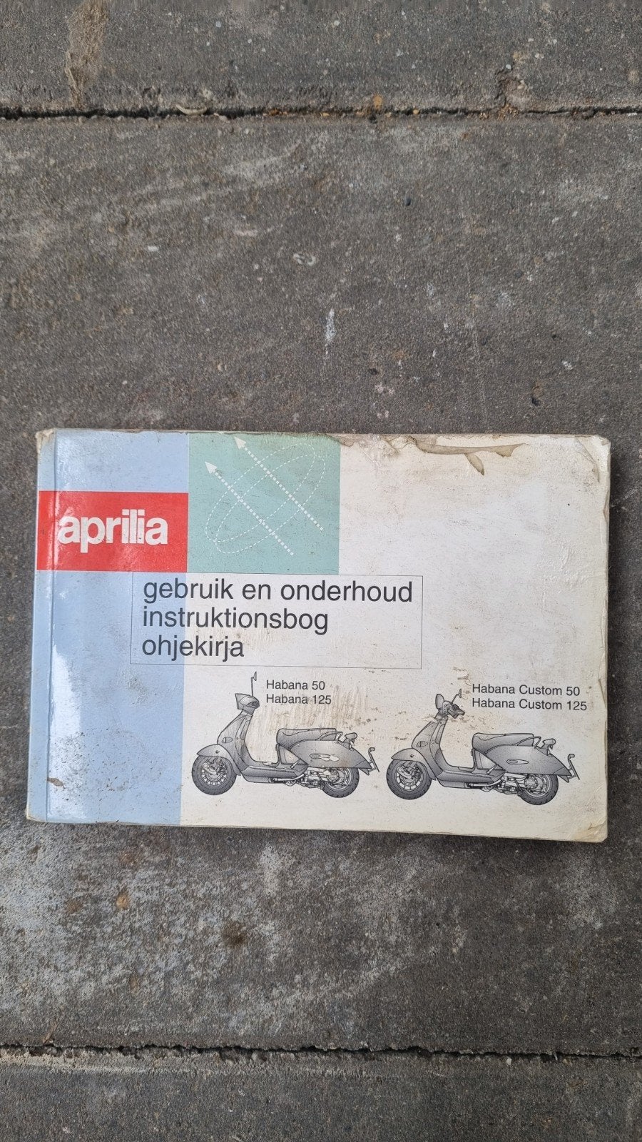 Aprilia Habana 50/125 Gebruikershandleiding, Fietsen en Brommers, Ophalen of Verzenden, Gebruikt, Overige typen, Aprilia