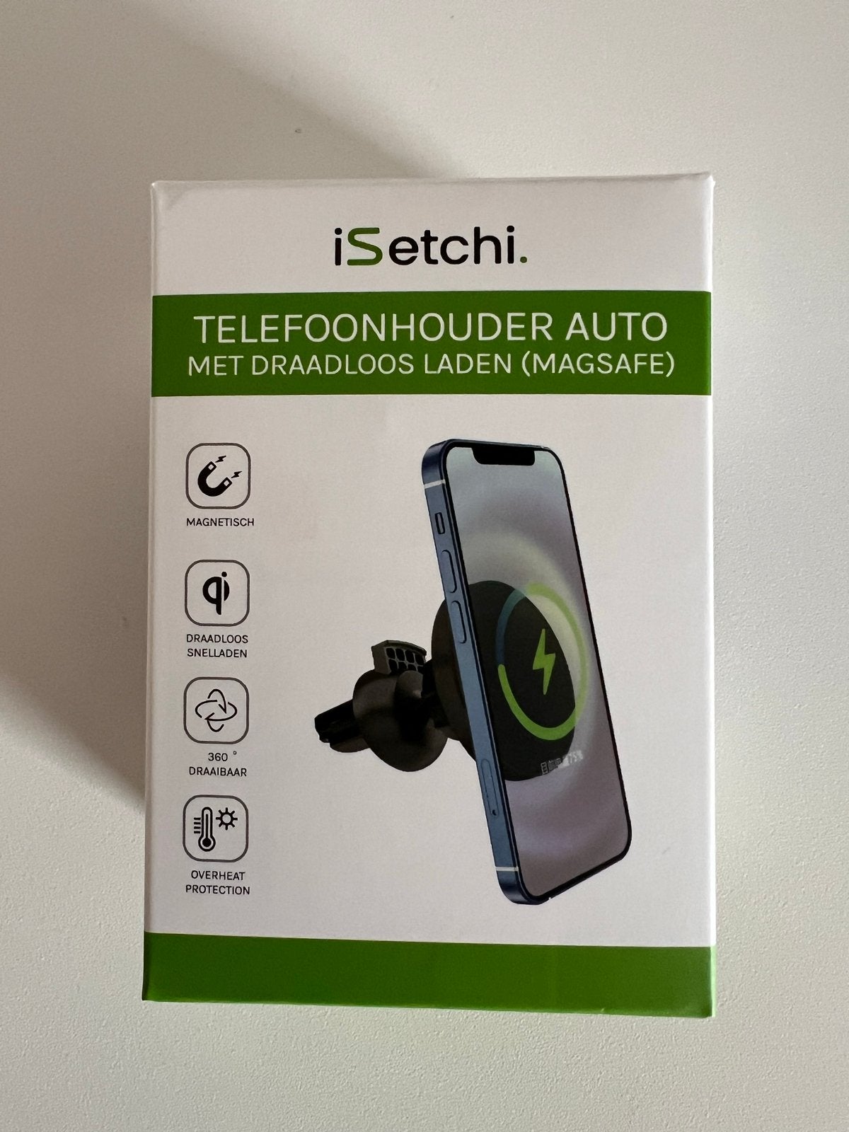 iSetchi Telefoonhouder Auto met Draadloos Lade (MagSafe), Ophalen of Verzenden, Nieuw, Auto