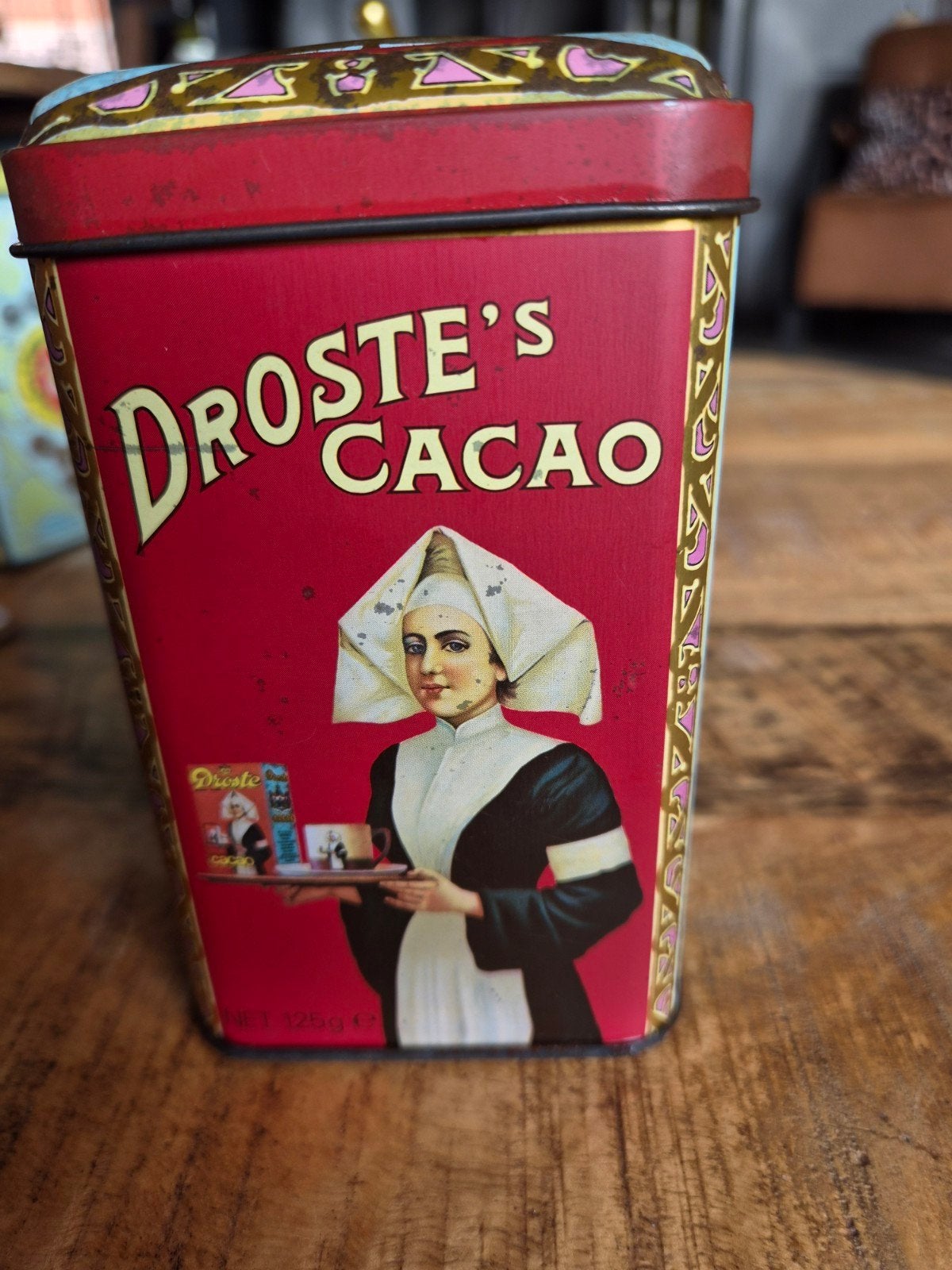 Vintage Droste Cacao Blik - Zeldzaam Design, Antiek en Kunst, Verzenden