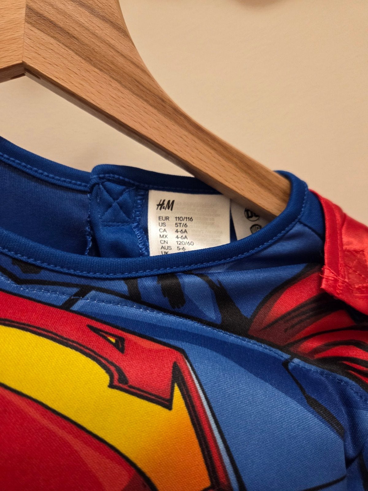 Superman kostuum 110/116, Kinderen en Baby's, Ophalen of Verzenden, Zo goed als nieuw, 110 t/m 116, Jongen