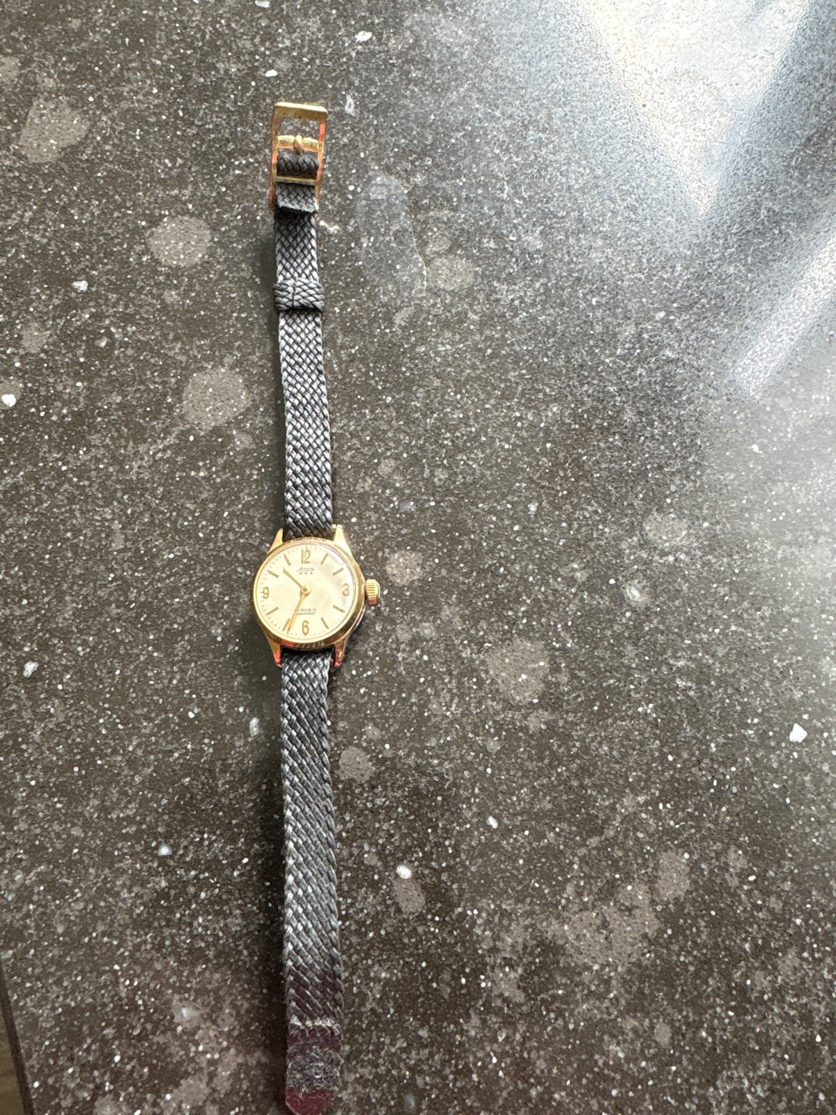 Vintage Ancre Dames Polshorloge - Goudkleurig, Overige merken, Overige materialen, Gebruikt, Polshorloge