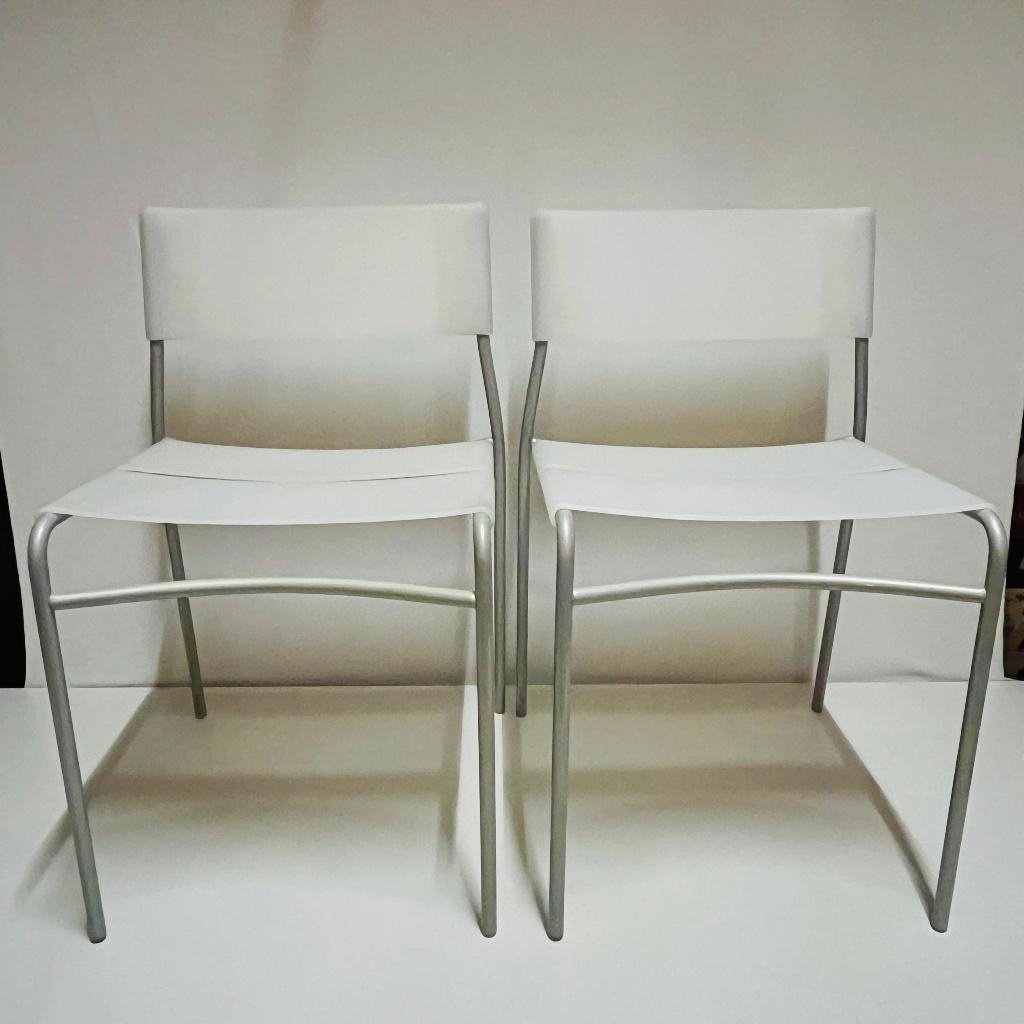 Set van 2 Bikini chairs door D'Urbino Lomazzi Zerodisegno, Huis en Inrichting, Stoelen, Gebruikt, Twee, Wit, Postmodern