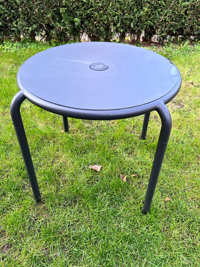 Fatboy bijzettafel, Tuin en Terras, Ophalen of Verzenden, Gebruikt, Rond, Metaal