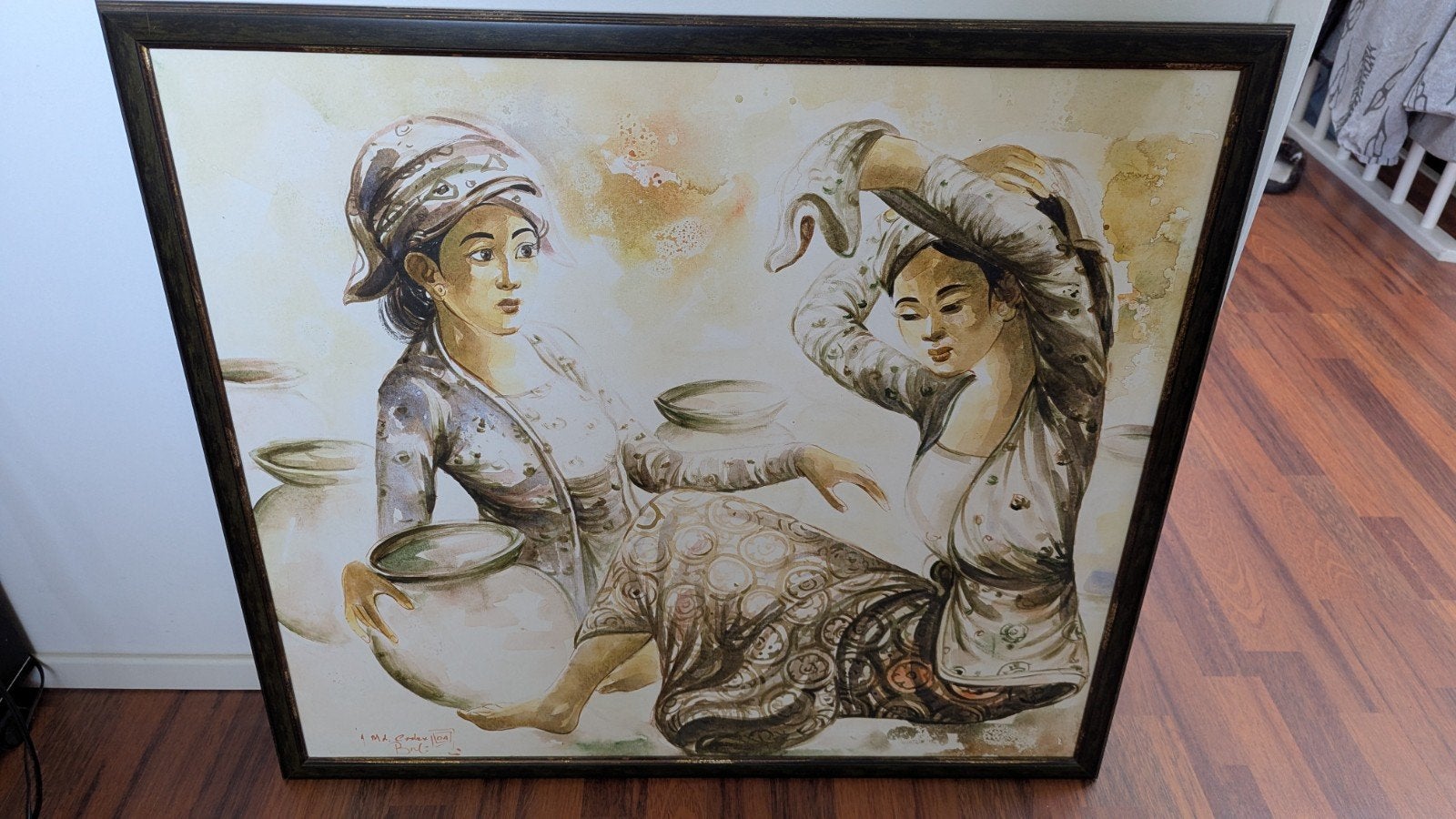 Balinees schilderij, Ophalen