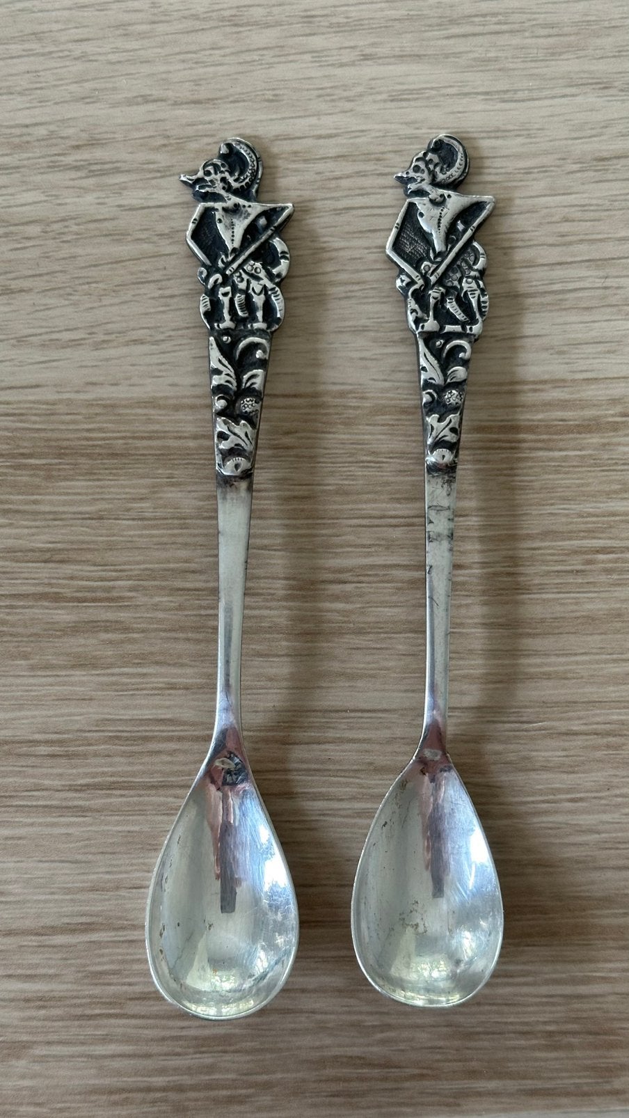 Set van 3 Djokja theelepels, Antiek en Kunst, Ophalen of Verzenden, Zilver