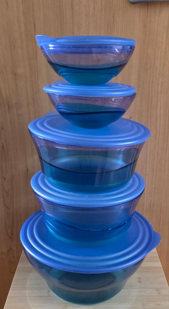 Tupperware Eleganzia schalen set 5 stuks, Huis en Inrichting, Keuken | Tupperware, Ophalen of Verzenden, Schaal