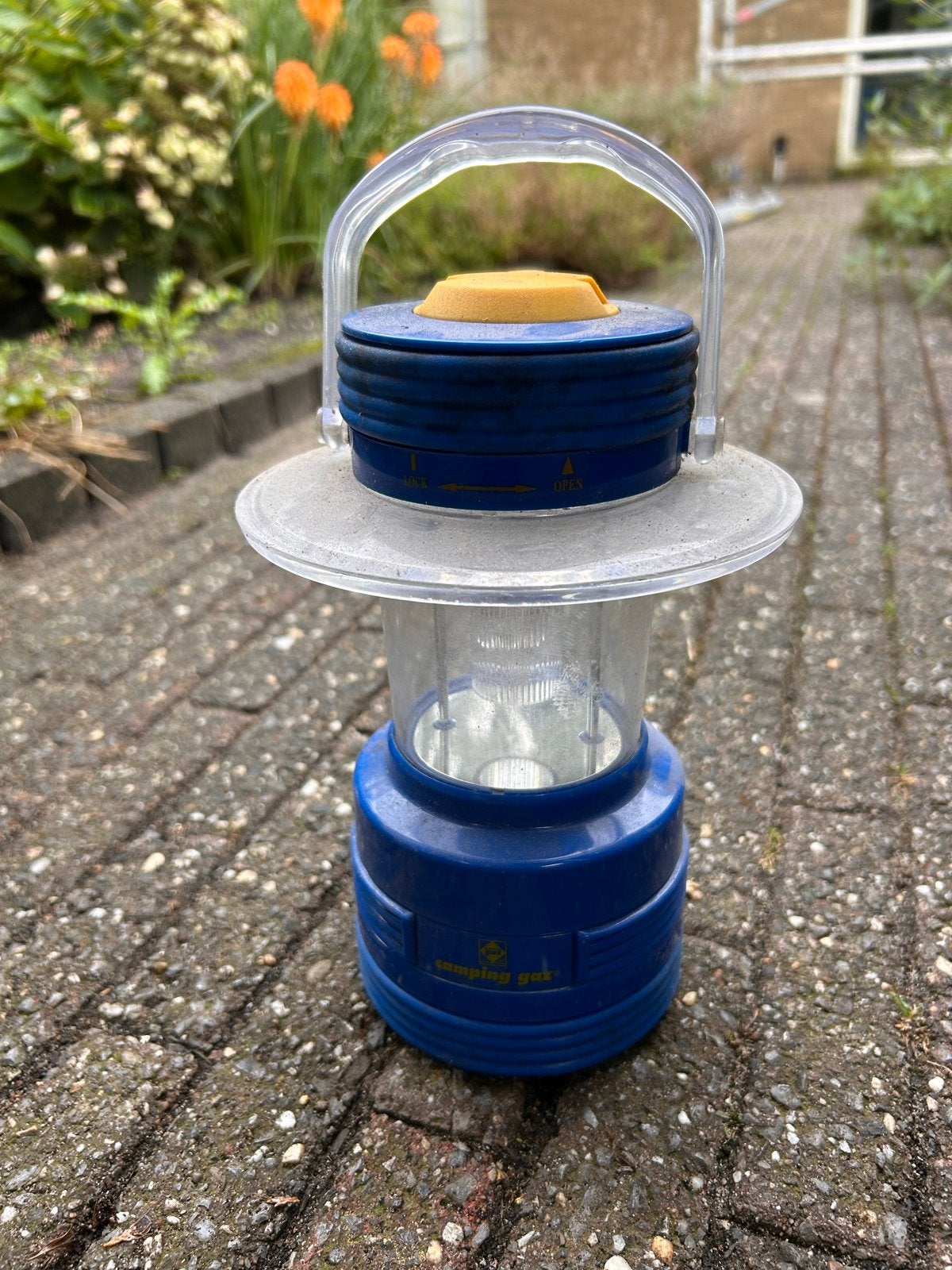 Camping Gaz lanp - Ideaal met Kamperen, veilig in kindertent, Ophalen of Verzenden, Gebruikt, Batterij