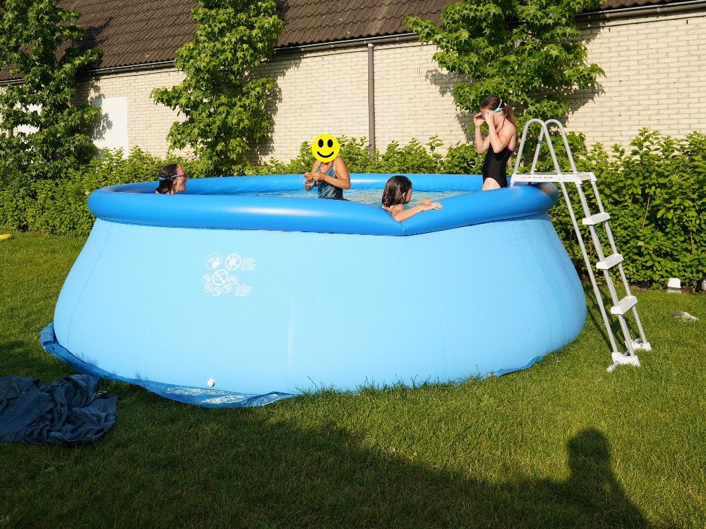 Intex Easy Set Pool 457 x 122 met trap, Tuin en Terras, Zwembaden, Gebruikt, Rond, 300 cm of meer, Ophalen