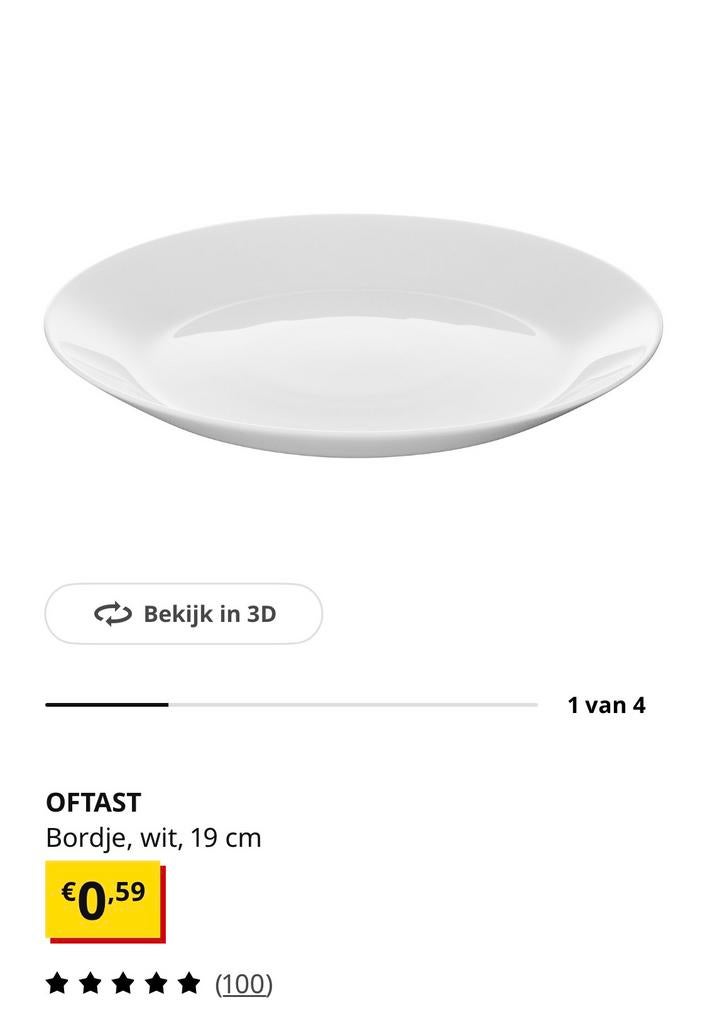 Borden OFTAST IKEA 19 cm, Ophalen, Zo goed als nieuw
