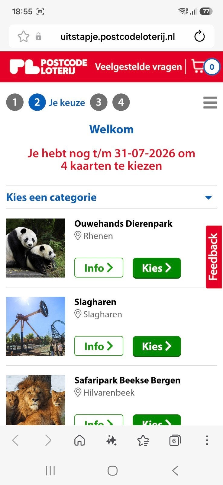4 kaartjes naar keuze uitje, Tickets en Kaartjes, Recreatie | Pretparken en Attractieparken, Drie personen of meer, Ticket of Toegangskaart