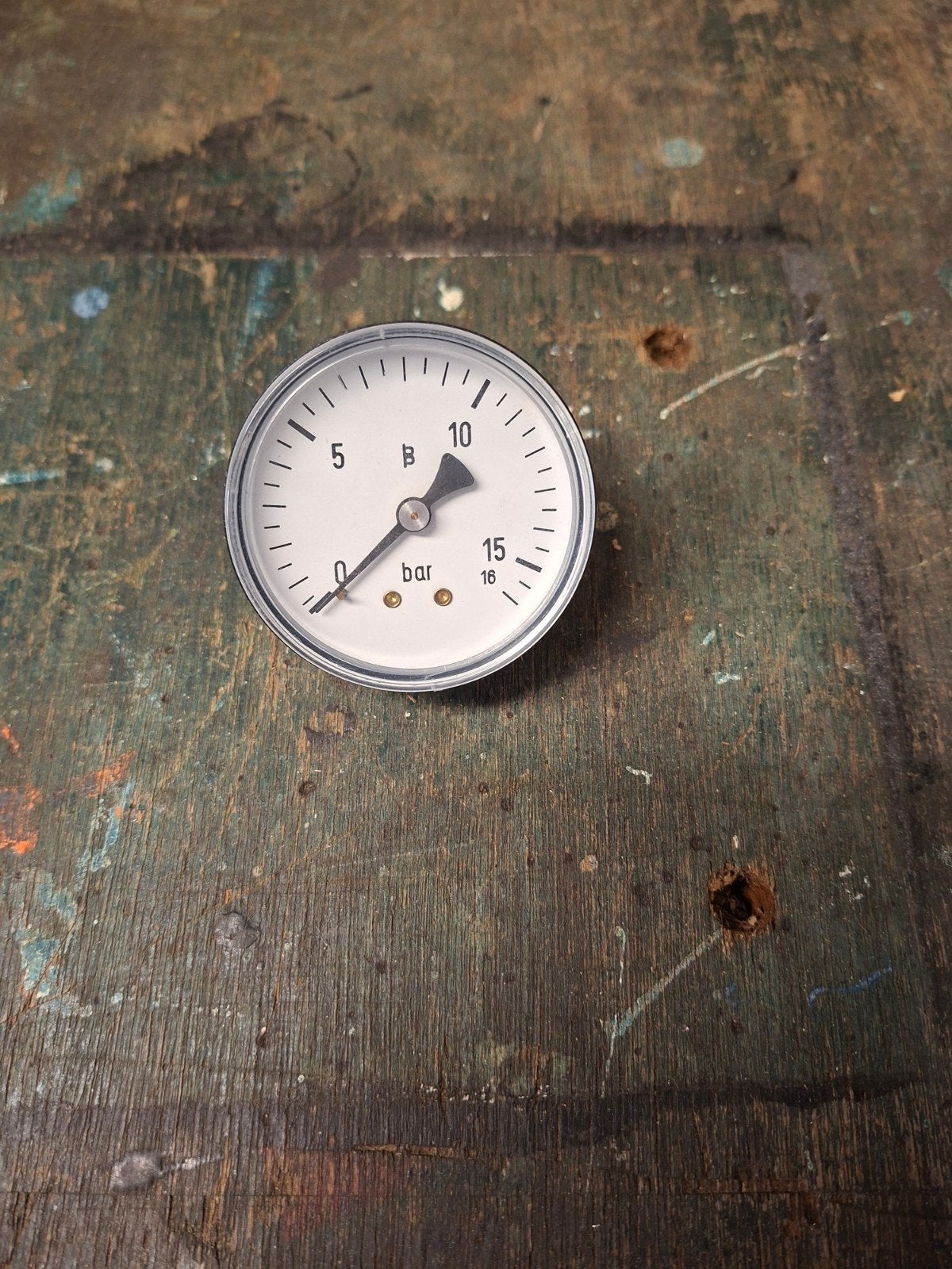 Compacte Luchtdrukmeter - Barometer tot 16 bar, Doe-het-zelf en Verbouw, Ophalen, Gebruikt, Druk