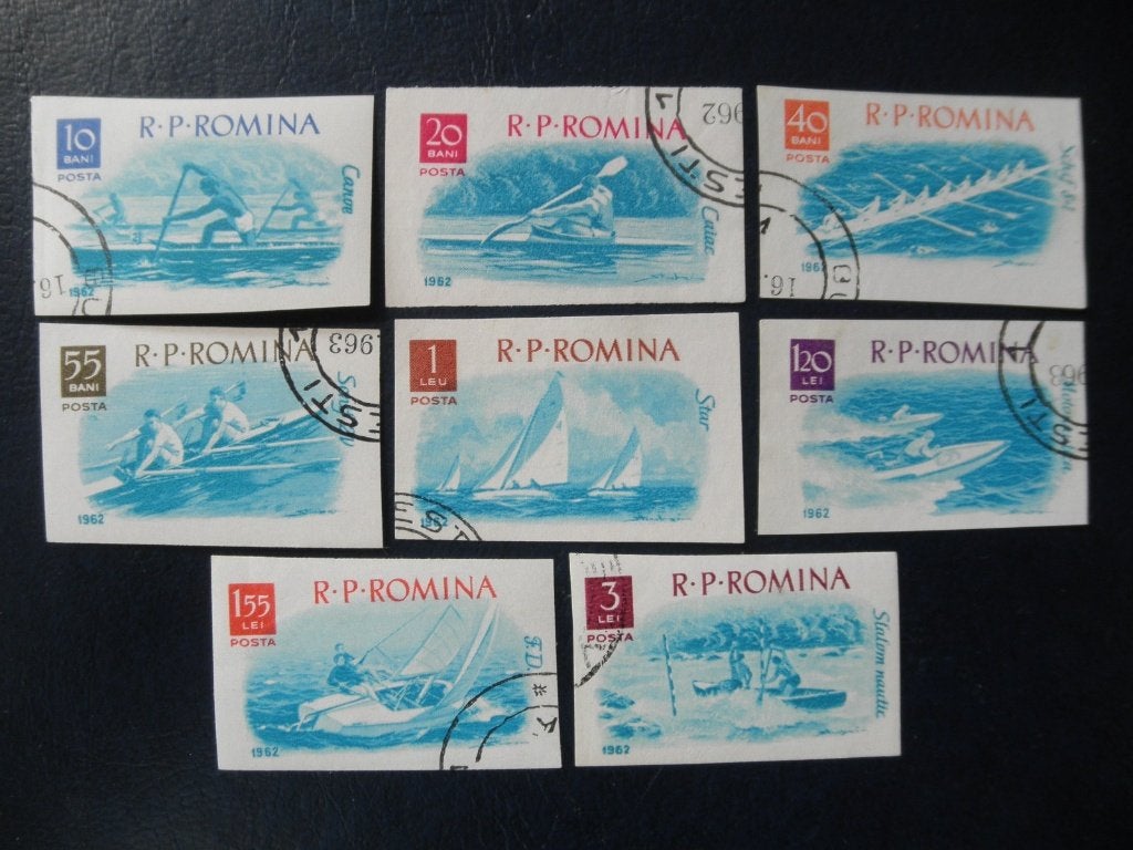 Postzegels Roemenië 1962 schepen ongetand - cat.w. € 7,00., Ophalen of Verzenden, Overige landen, Gestempeld