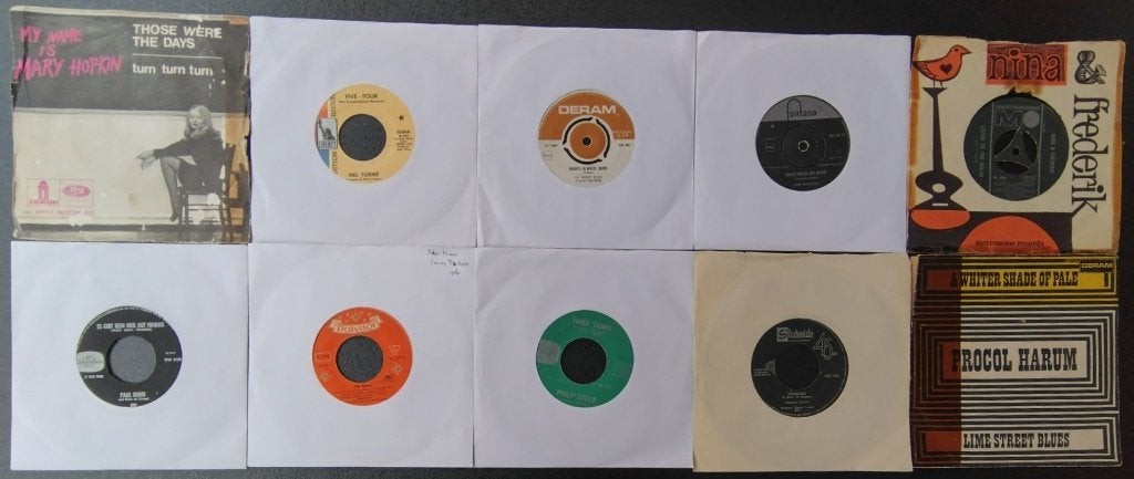 Set 6: 10 singles jaren 60, Gebruikt, Originele persing, 7 inch, Ophalen of Verzenden
