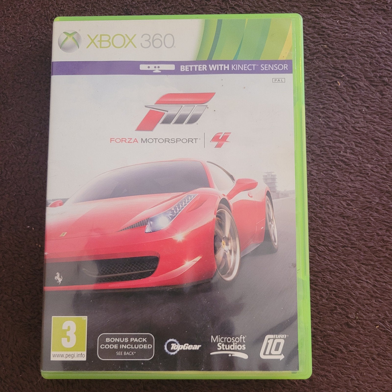Forza Motorsport 4 Xbox 360 - Racegame met Kinect, Racen en Vliegen, 2 spelers, Ophalen of Verzenden, Zo goed als nieuw