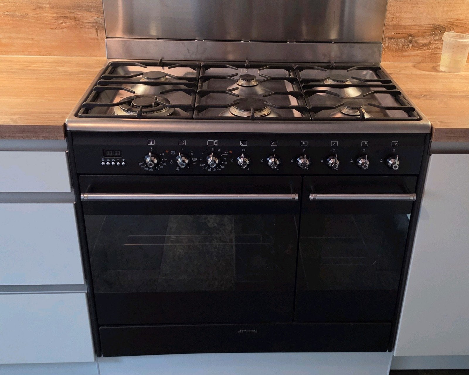 Smeg Fornuis met Gasfornuis en Dubbele Oven MET DEFECT, Ophalen, Gebruikt, 60 cm of meer, Gas