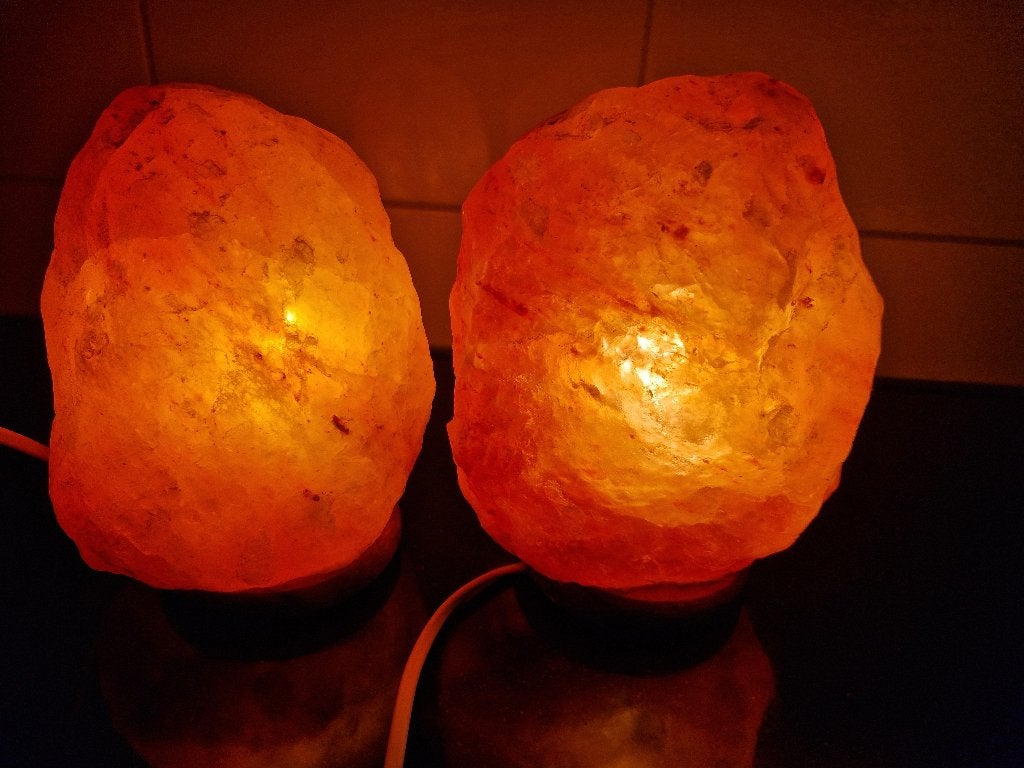 zout lampen kleur Rose prachtig bewerkt hout voetje, Ophalen of Verzenden, Zo goed als nieuw, Natuurlijk materiaal, Italiaanse vintage stijl