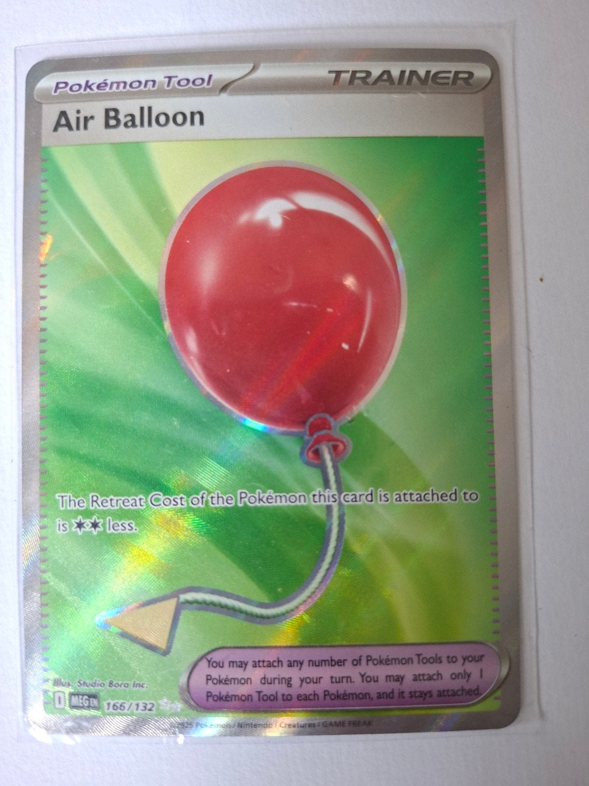 Pokémon Tool Trainer Kaart: Air Balloon 166/132 Foil, Ophalen of Verzenden, Zo goed als nieuw, Losse kaart, Foil
