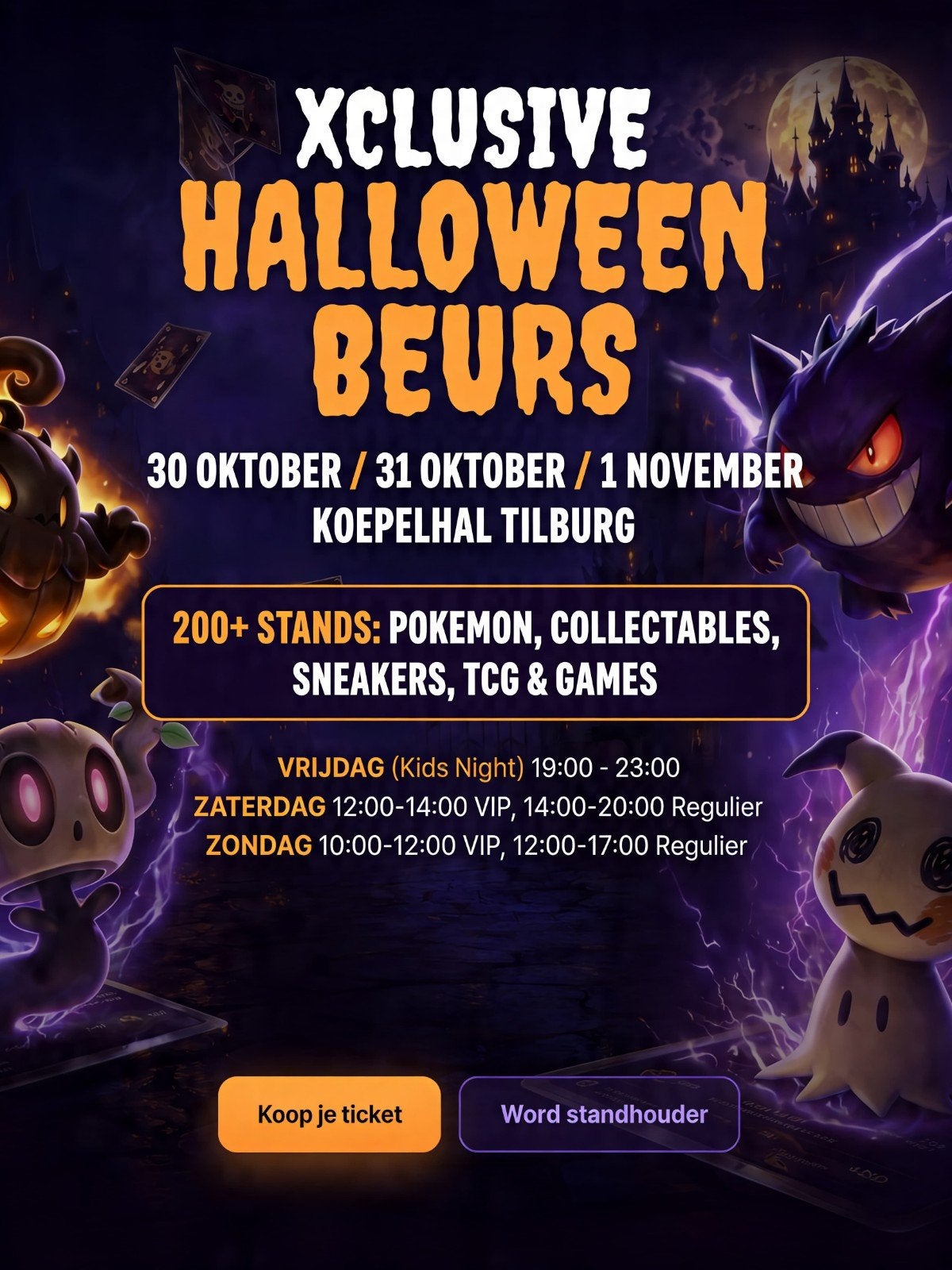 Pokémon/sneakers/funko/retrogame/tcg, Drie personen of meer, Meerdaags