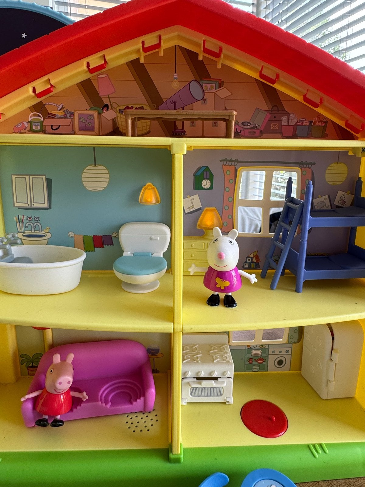 Peppa Pig Groot Huis met Toebehoren en Figuren, Kinderen en Baby's, Speelgoed | Poppenhuizen, Ophalen, Gebruikt, Poppenhuis