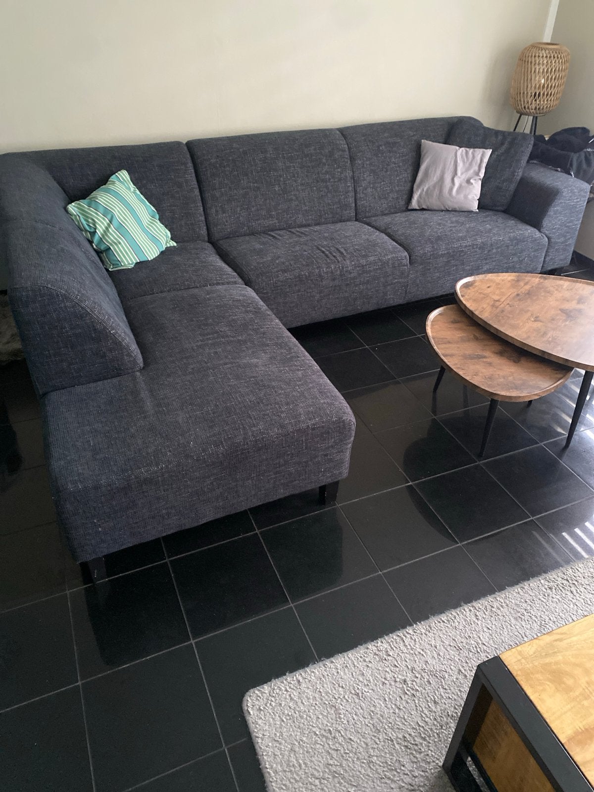Mooie hoekbank, 4 jaar oud, lichte inzinking zitvlak, Huis en Inrichting, Banken | Bankstellen, Ophalen, Gebruikt, Hoekbank, Stof
