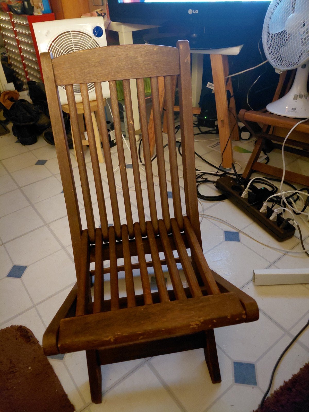 Teakhouten klapstoel kind, Antiek en Kunst, Ophalen of Verzenden