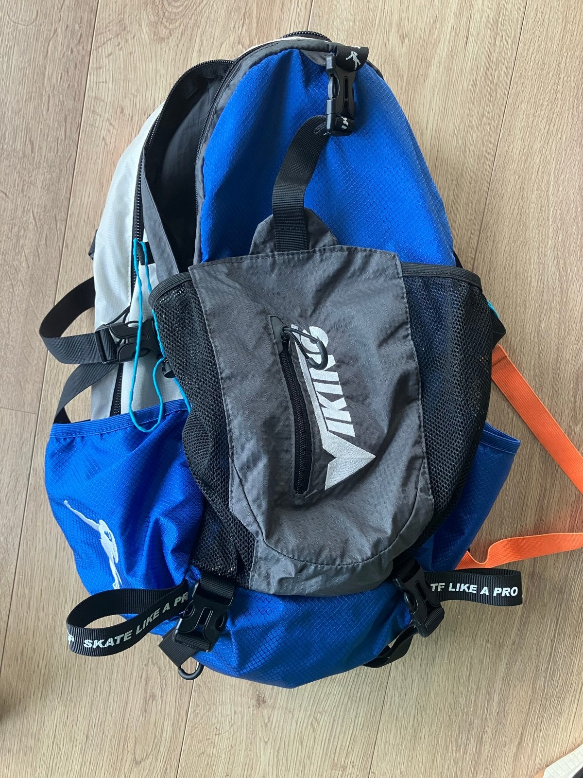 Viking rugzak - Blauw/Grijs/Oranje, Gebruikt, 25 tot 40 cm, Ophalen of Verzenden, Overige merken