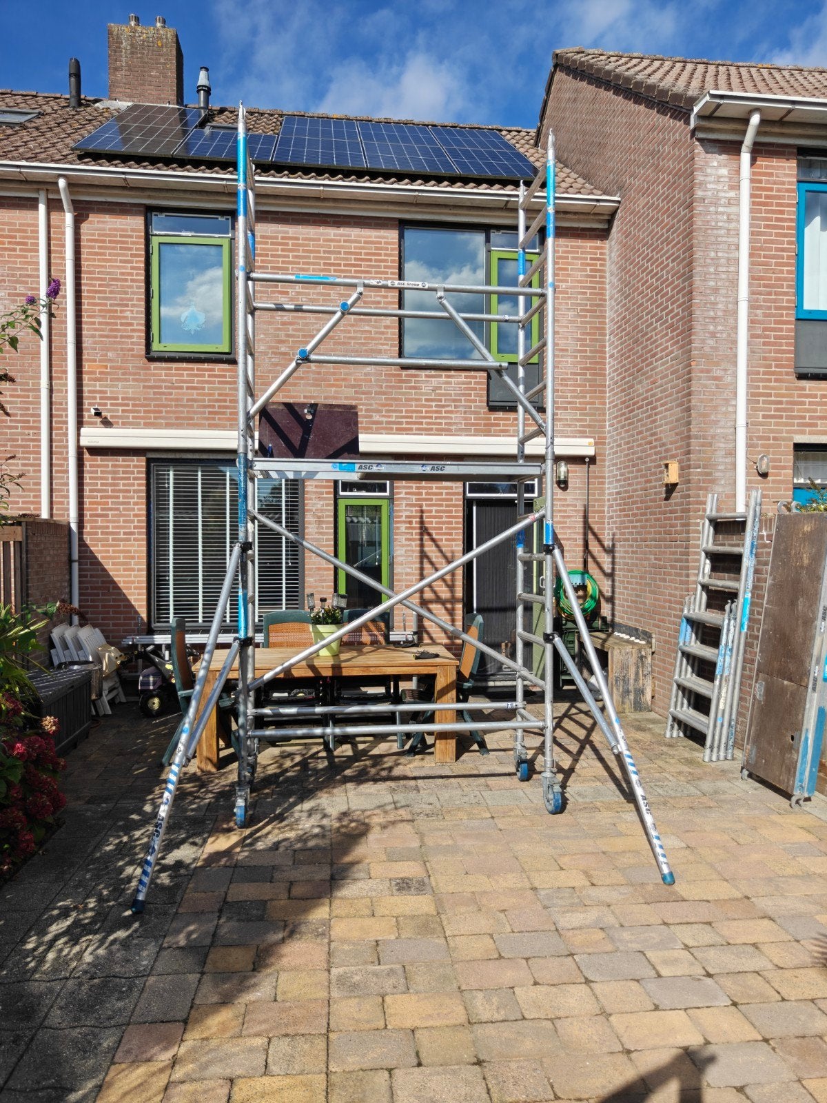 ASC Rolsteiger 75x200cm Complete set 8,2m werkhoogte. Netjes, Doe-het-zelf en Verbouw, Ophalen, Gebruikt, Rolsteiger of Kamersteiger