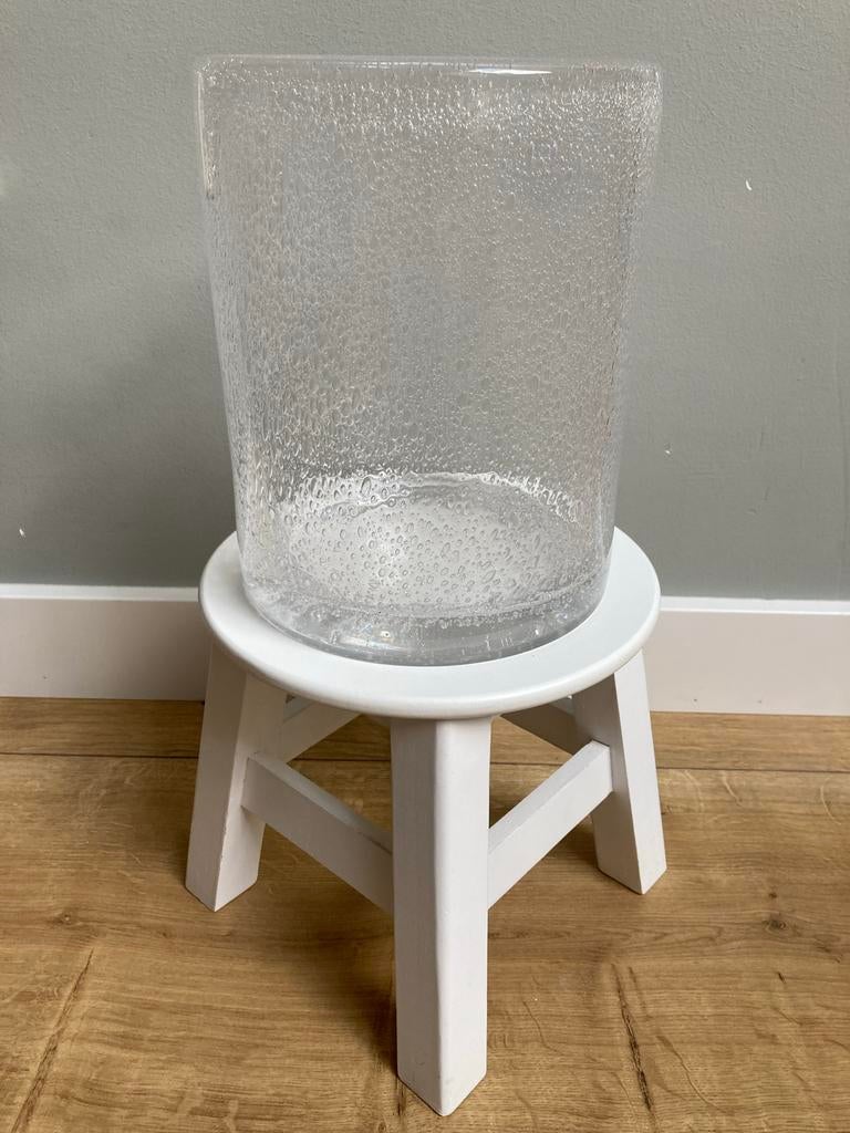 ==MOOI== Grote glazen vaas met bubbels, Ophalen of Verzenden