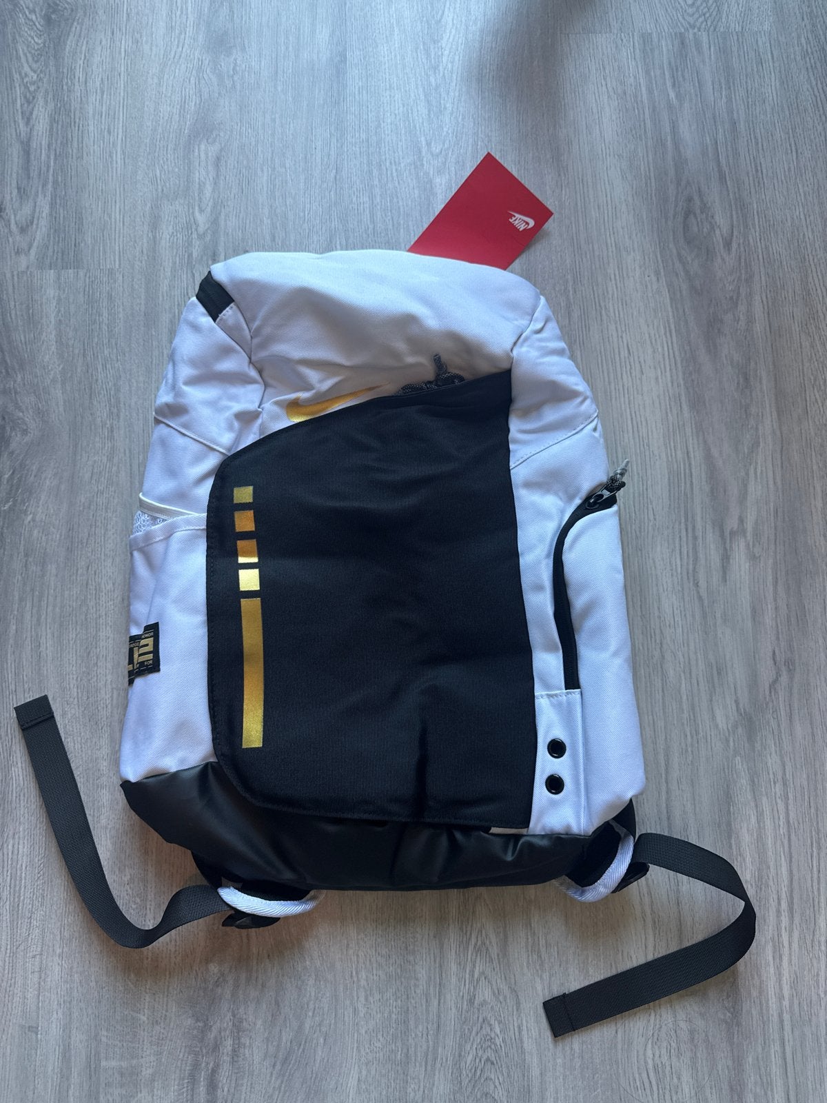 Nike Elite Schooltas - Wit, Zwart, Goud, Sieraden, Tassen en Uiterlijk, Tassen | Rugtassen, Verzenden, 25 tot 40 cm, Nieuw, Overige merken