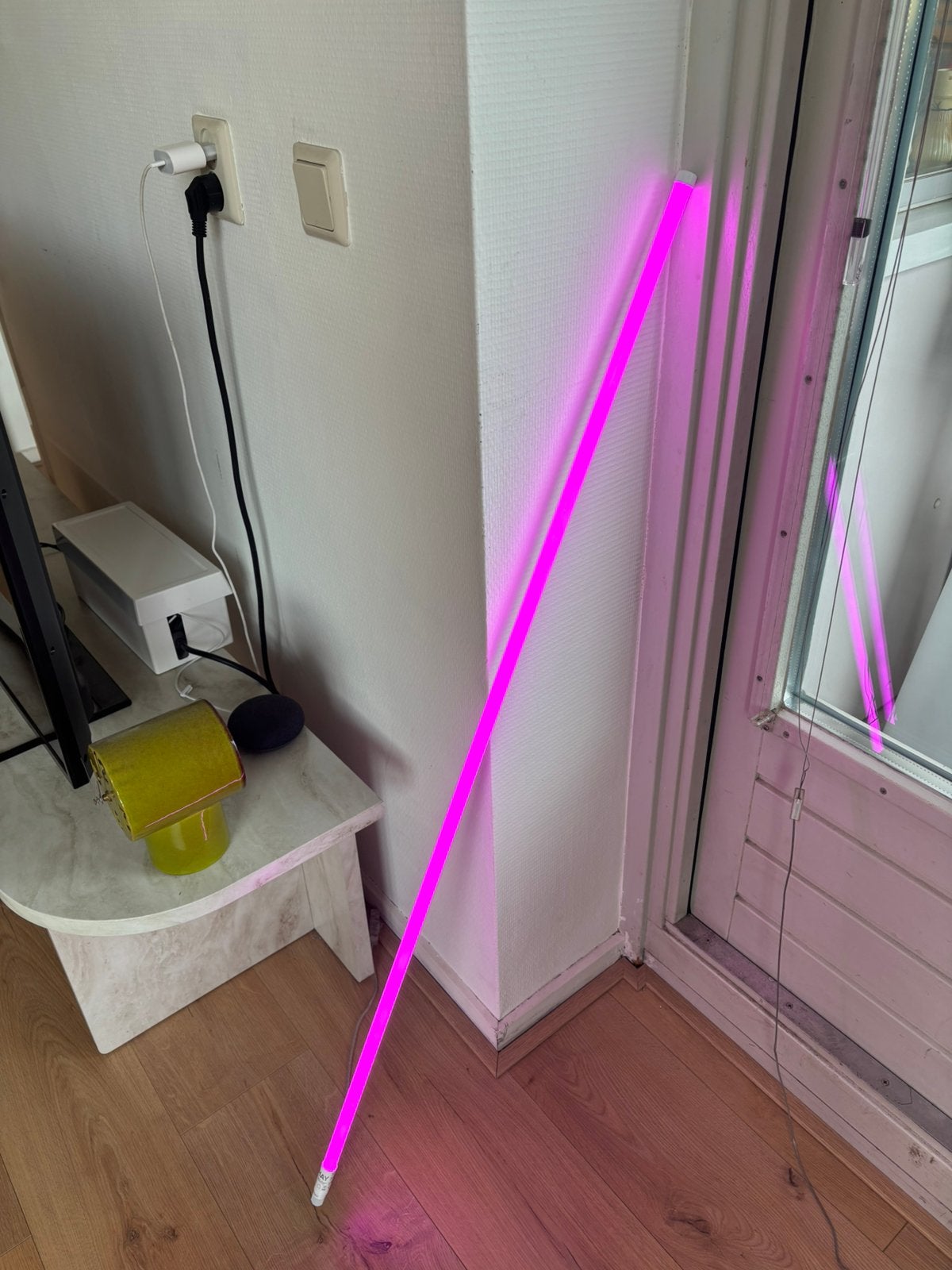 HAY Neon Tube LED lamp - roze, Ophalen, Zo goed als nieuw, Minder dan 100 cm
