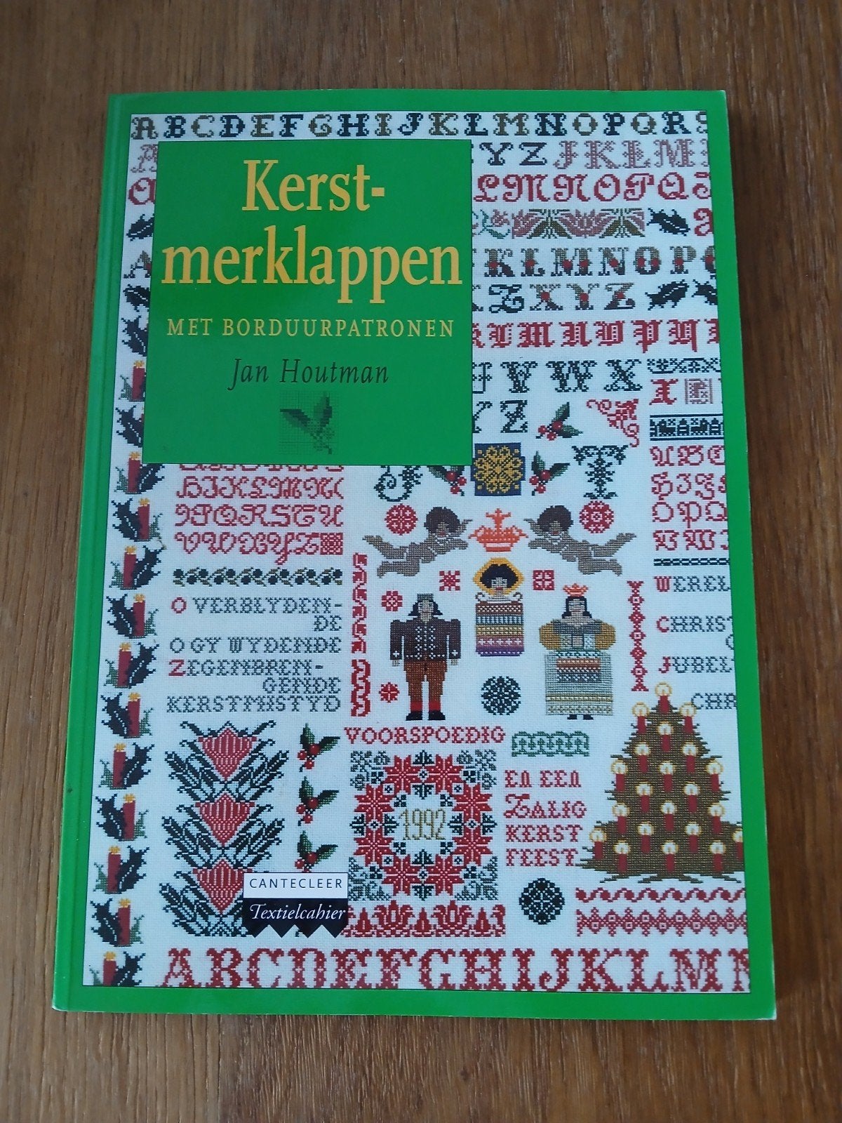 Kerstmerklappen - Jan Houtman (gesigneerd), Zo goed als nieuw, Borduren en Naaien, Jan Houtman, Ophalen of Verzenden