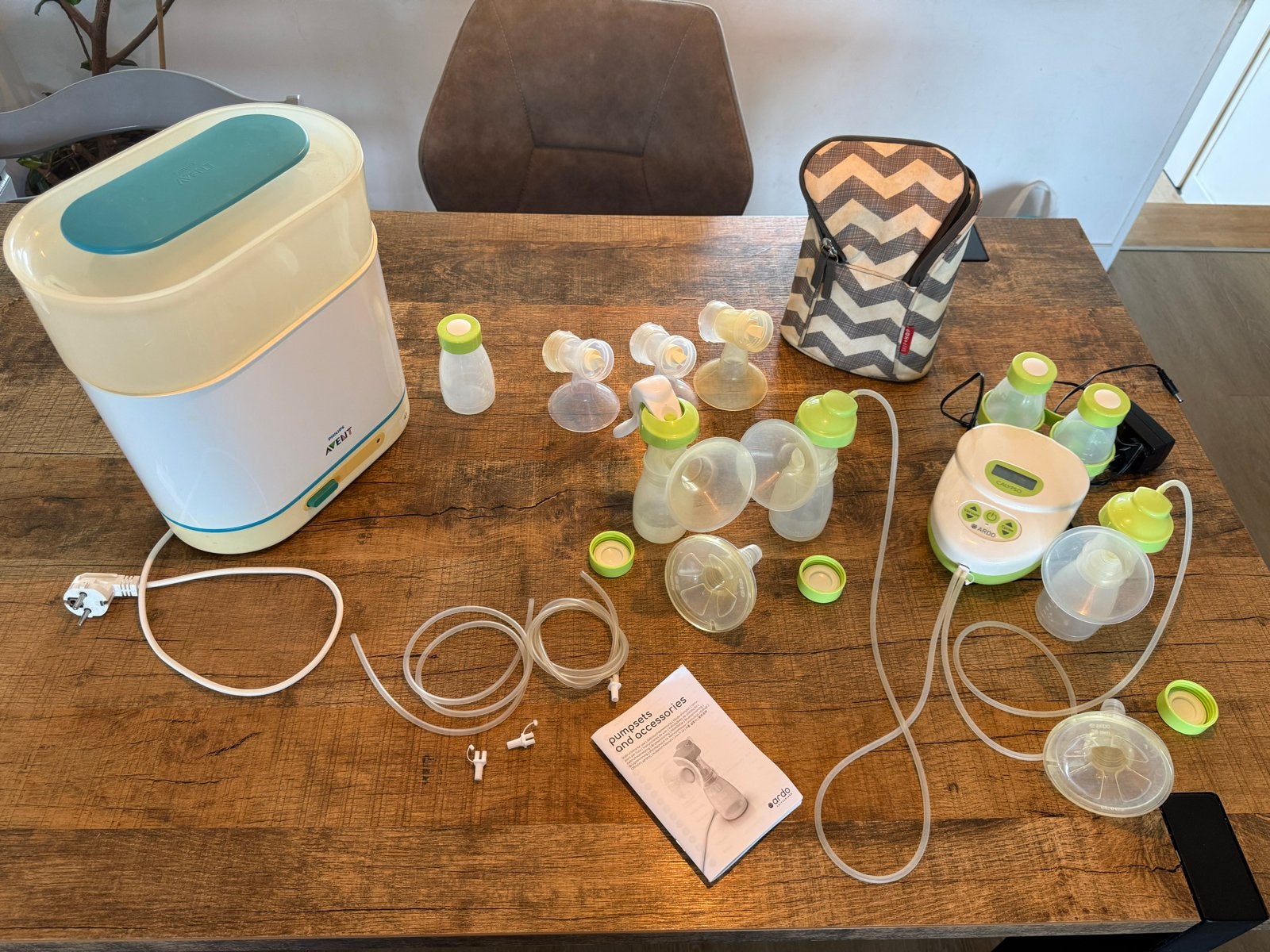 Ardo Calypso dubbel plus elektrische borstkolf + accessoires, Ophalen, Gebruikt