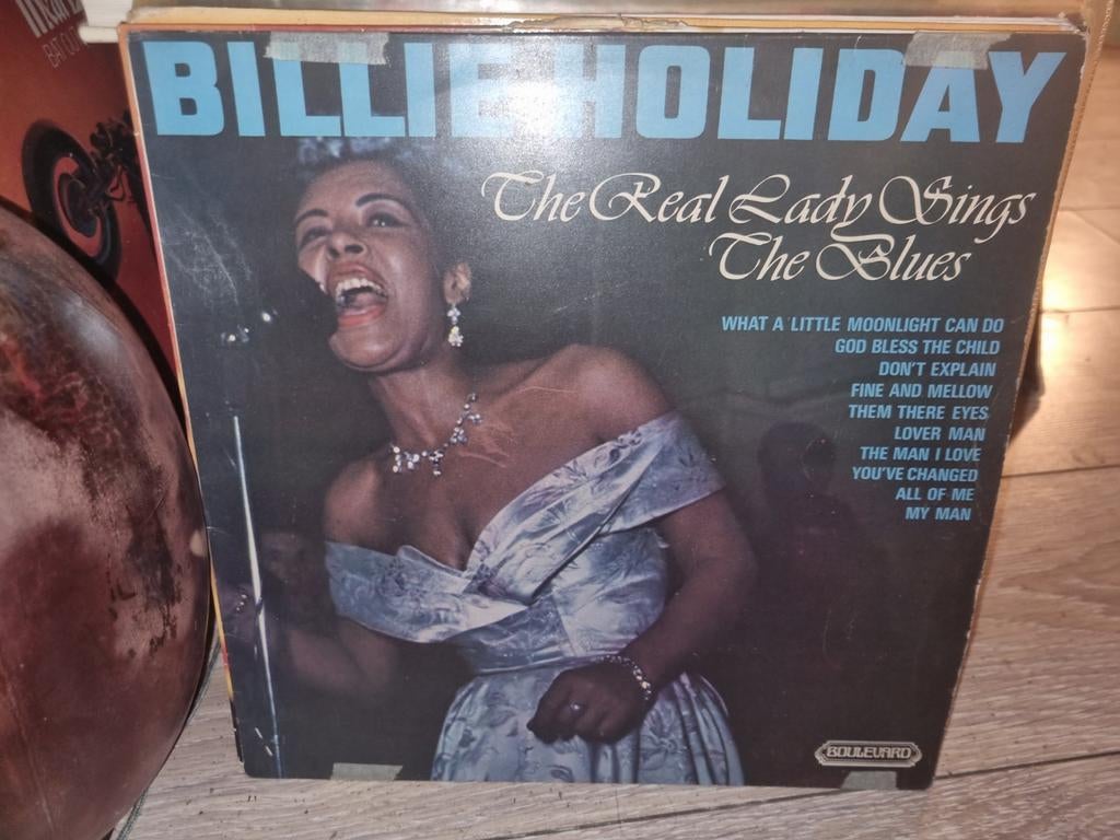 Billie Holiday - The Real Lady Sings The Blues LP, Cd's en Dvd's, Gebruikt, Ophalen of Verzenden, 1940 tot 1960, 12 inch