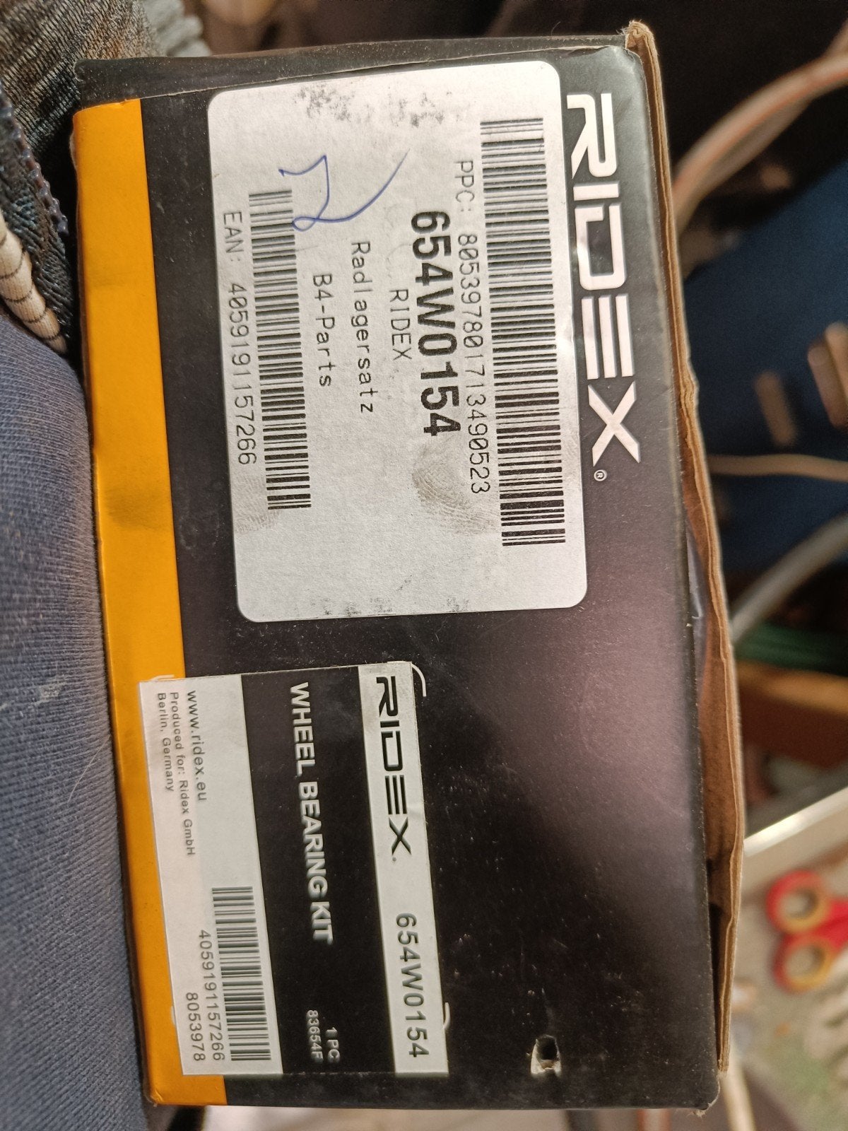 RIDEX Wiellagerset 654W0154 - Nieuw in doos, Ophalen of Verzenden, Nieuw, Audi