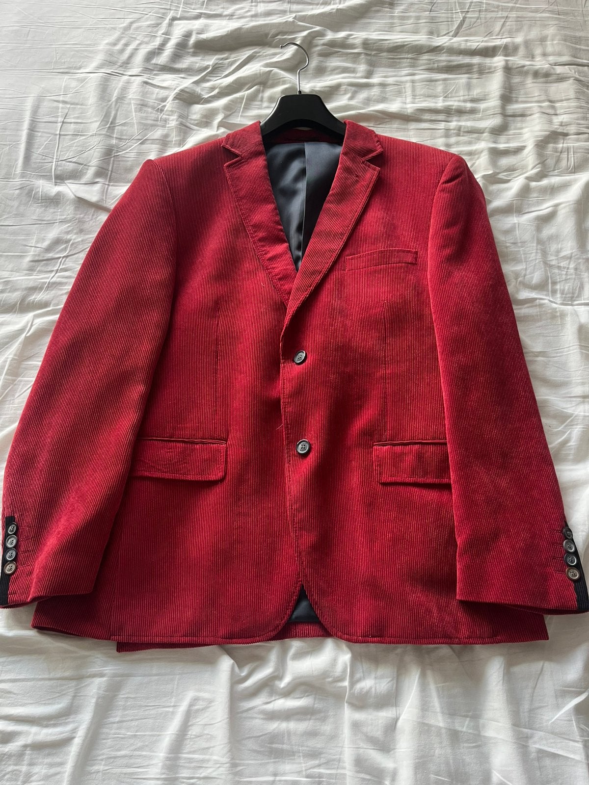 Colbert heren, Ophalen of Verzenden, Zo goed als nieuw, Maat 48/50 (M), Rood