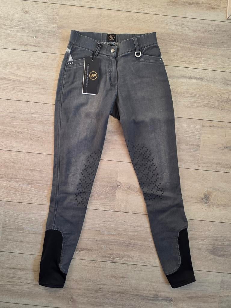 Paardrijbroek BR Mette jeans grijs maat 36 Nieuw, Dieren en Toebehoren, Paardrijkleding, Dressuur, Nieuw, Dames, Onderkleding
