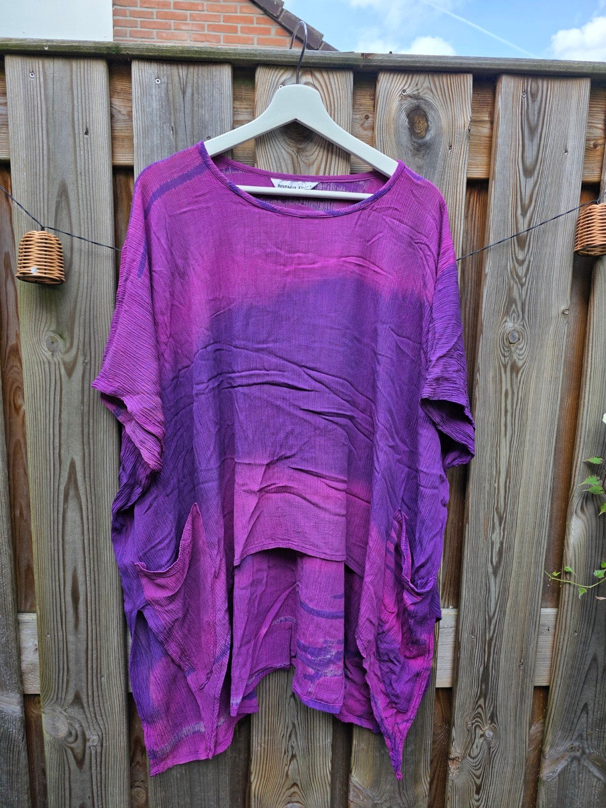 Normal Crazy paarse oversized top met zakken, Paars, Maat 46/48 (XL) of groter, Ophalen of Verzenden, Zo goed als nieuw