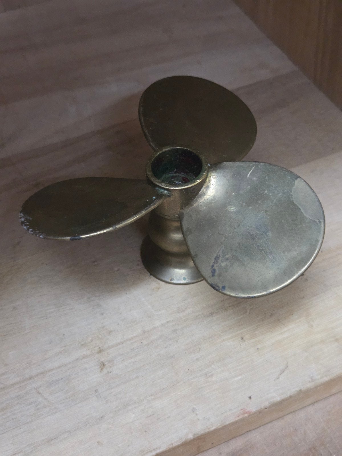 Decoratieve bronzen scheepsschroef, Ophalen of Verzenden, Brons
