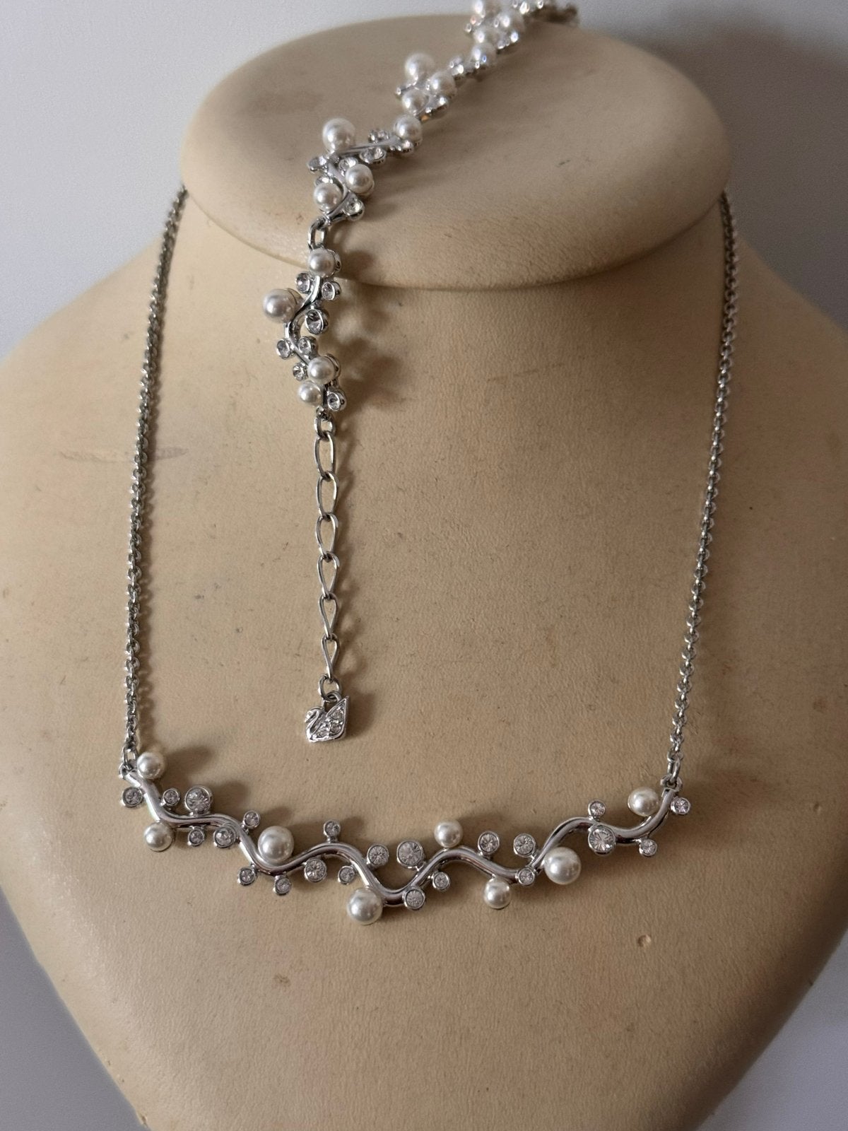 Swarovski setje met parels en kristallen, Sieraden, Tassen en Uiterlijk, Met kristal, Overige materialen, Ophalen of Verzenden