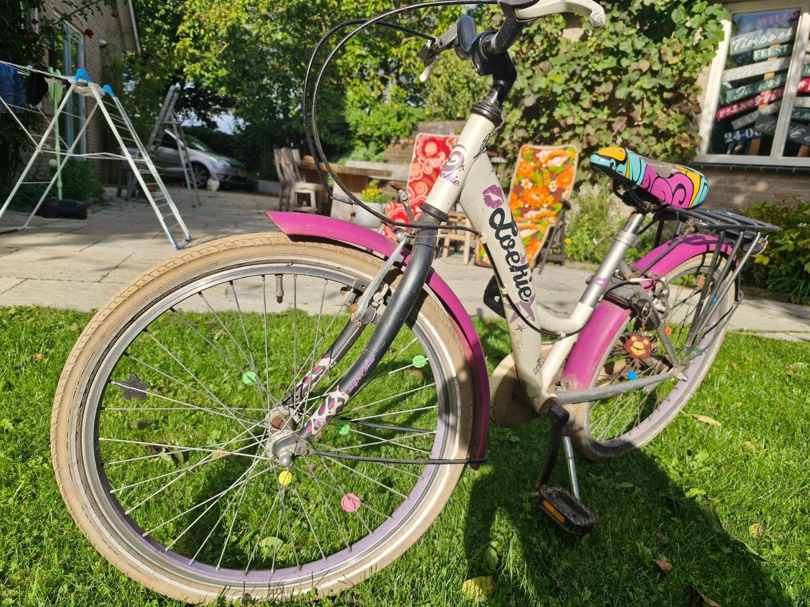 Kinderfiets Loekie Super Star, Terugtraprem, 22 inch, Gebruikt, Ophalen