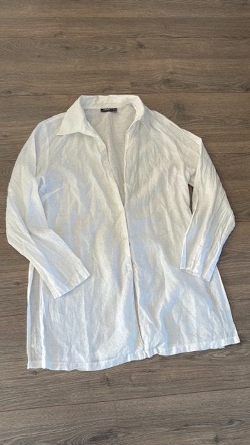 linnen blouse van Mexx maat 42, Mexx, Wit, Maat 42/44 (L), Ophalen of Verzenden