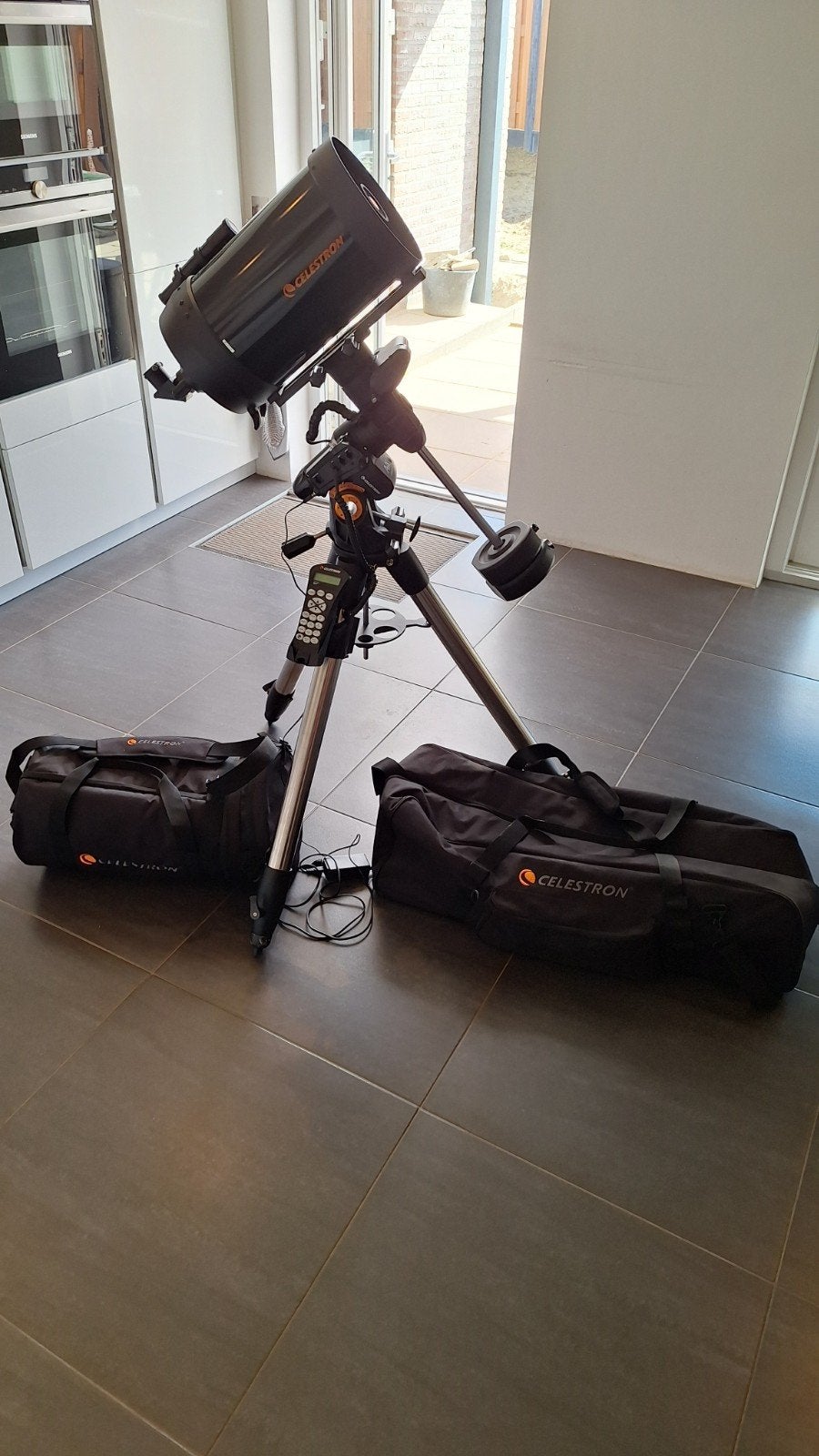 Telescoop celestron 8" starbright XLT + AVX mount, Ophalen, 80 tot 200 mm, Spiegeltelescoop (reflector)