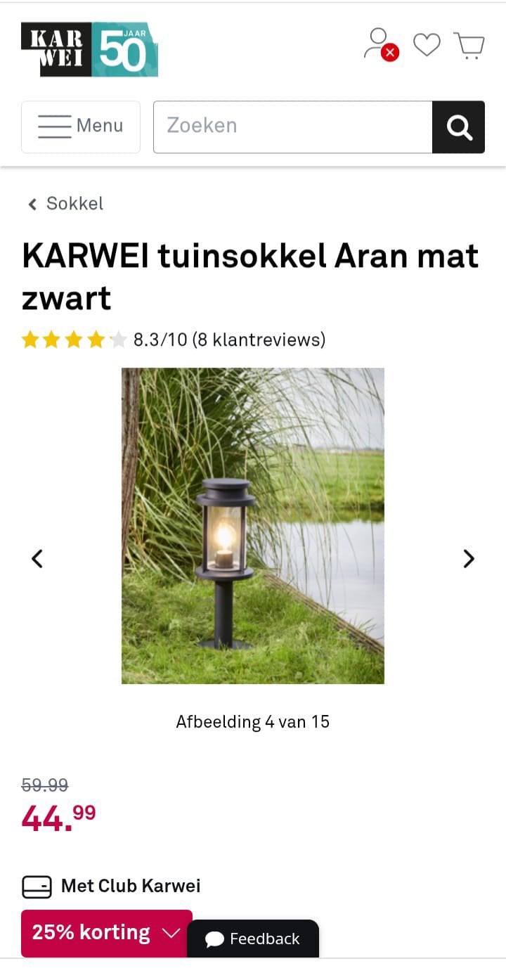 Tuinlantaarns, Tuin en Terras, Buitenverlichting, Minder dan 50 watt, Wandlamp, Ophalen of Verzenden, Netvoeding