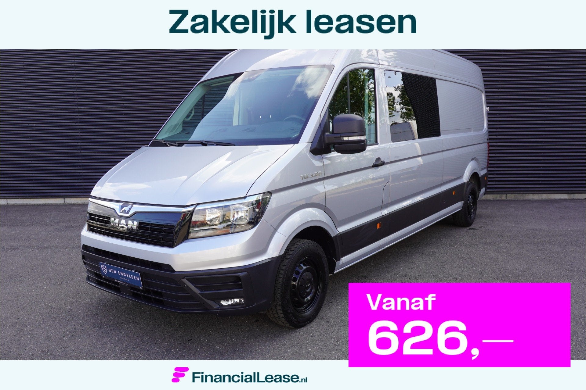 MAN TGE 180pk Automaat Dubbele cabine L4H3/L3H2 Trekhaak App, Stof, Gebruikt, 4 cilinders, Bedrijf