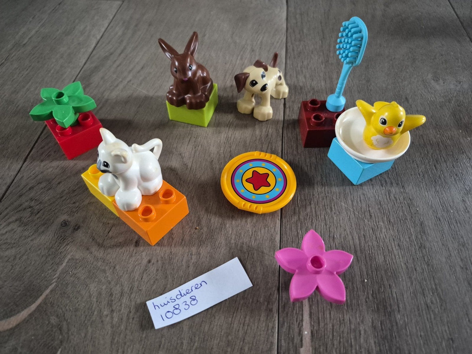 Duplo Dieren en Accessoires (Konijn, Hond, Kat, Eend), Gebruikt, Ophalen of Verzenden, Duplo, Inclusief accessoires